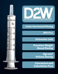Dose-2-Weight Syringe enables accurate weight-based dosing for infants.