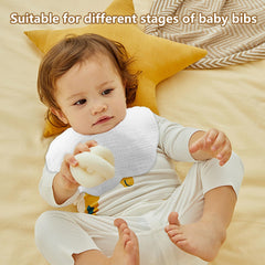 DOSMINE dosmine-baby-bibs-absorbent-four-layer showcases four-layer muslin for superior absorption.