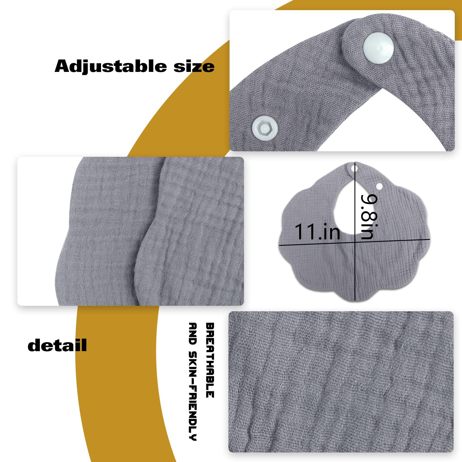 DOSMINE dosmine-baby-bibs-colorful-colors features vibrant colors to brighten outfits while protecting clothing.