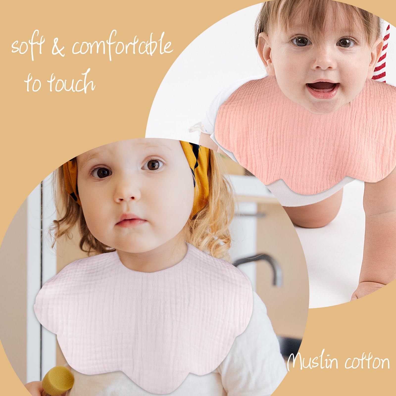 DOSMINE dosmine-baby-bibs-multi-functional demonstrates versatility as burp cloths and washcloths.