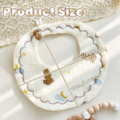 DOSMINE adjustable-neck bibs with 2 snaps fit newborn to toddler