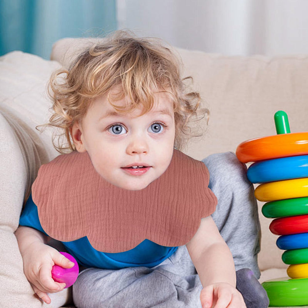 DOSMINE muslin bibs ready for daycare or travel in daily-use collection.