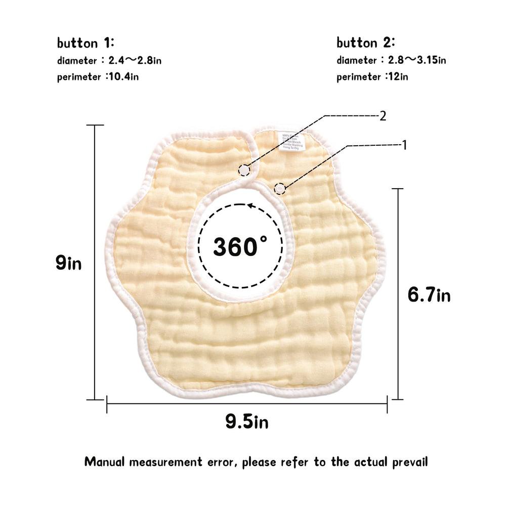 DOSMINE bib with adjustable snaps demonstrates a secure, growing fit