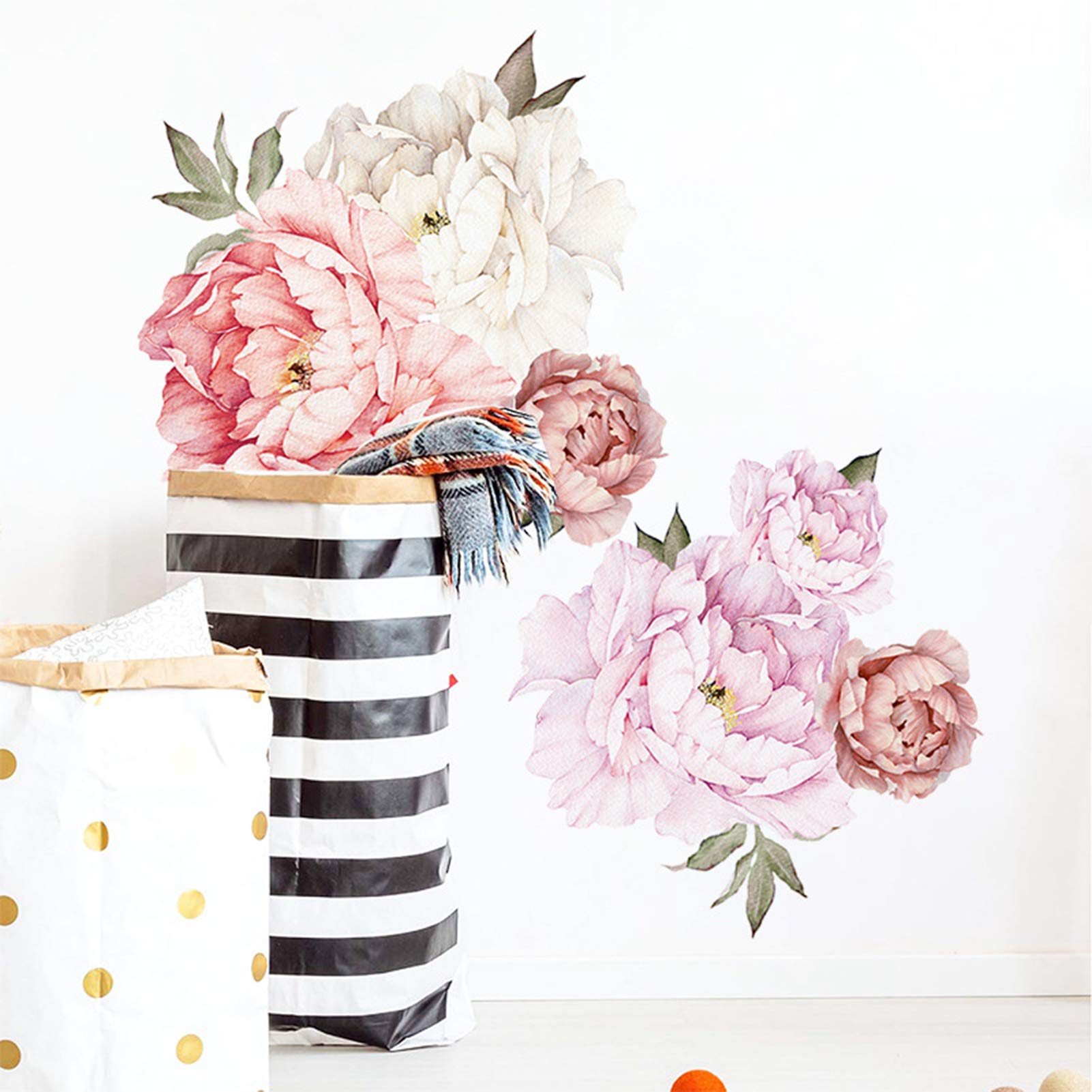 Dosminer vinyl floral wall poster offers durable, fade-resistant decor.