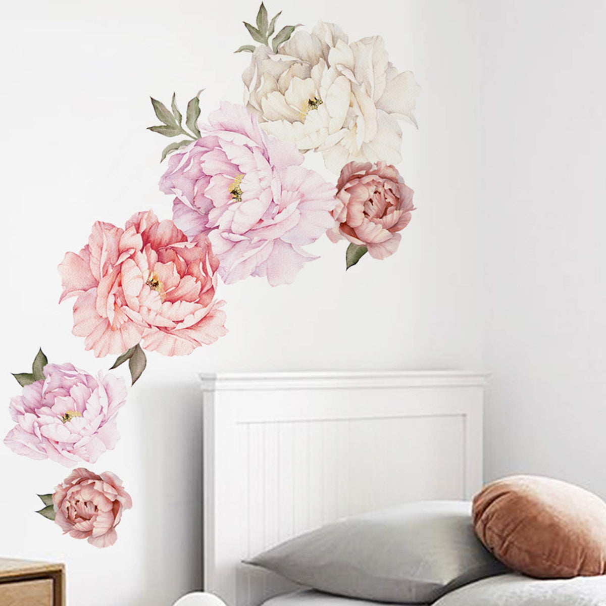 Dosminer watercolor peony wall decal collection adds soft floral charm to living spaces.
