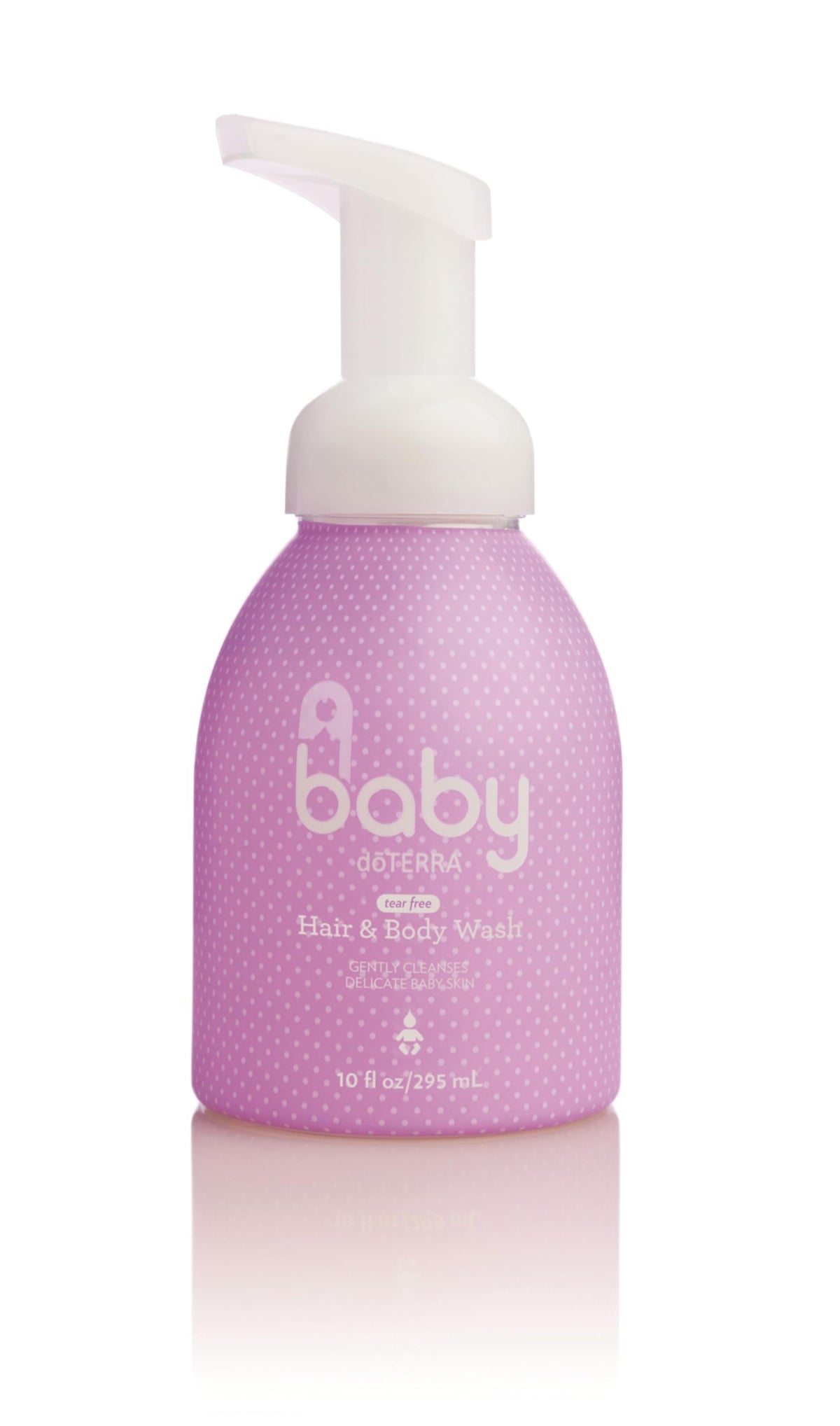 doTERRA Baby Hair & Body Wash pump bottle for tear-free, gentle cleansing at bath time