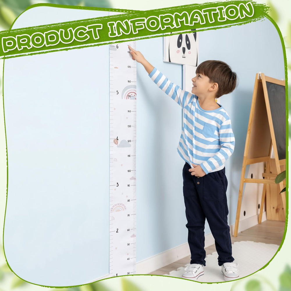 DoubleFill growth chart wall canvas with eucalyptus motifs and calm design.
