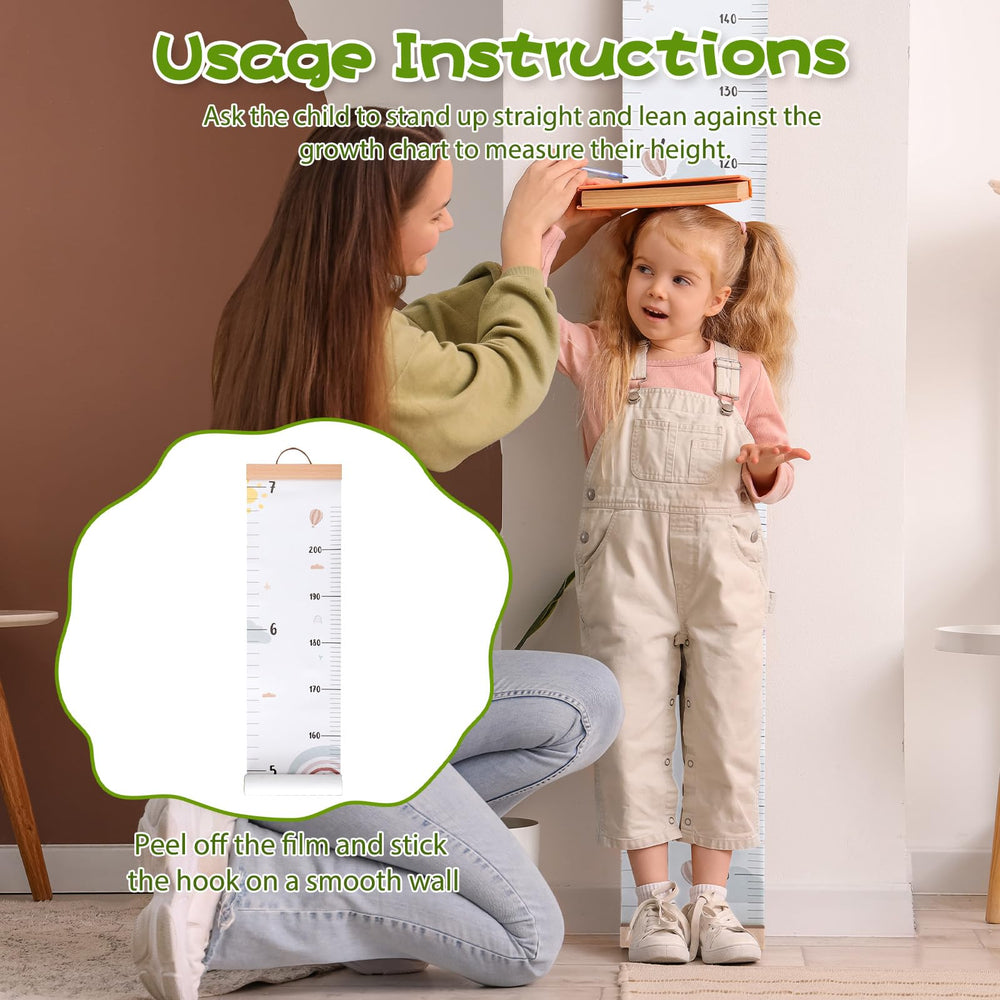 DoubleFill nursery decor growth chart blends boho style with height tracking.