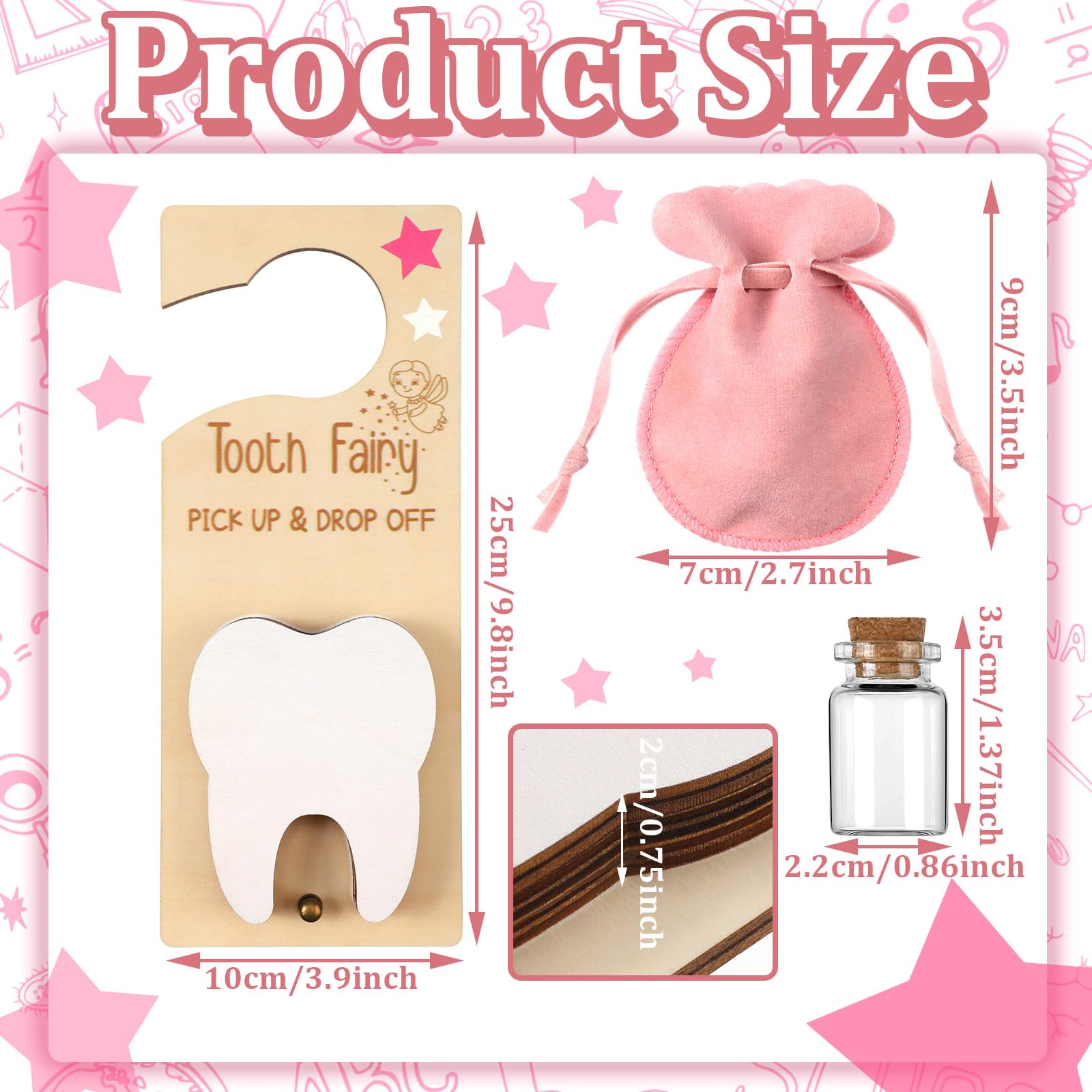 DoubleFill burlap pouch provides textured storage for precious baby teeth