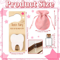 DoubleFill burlap pouch provides textured storage for precious baby teeth