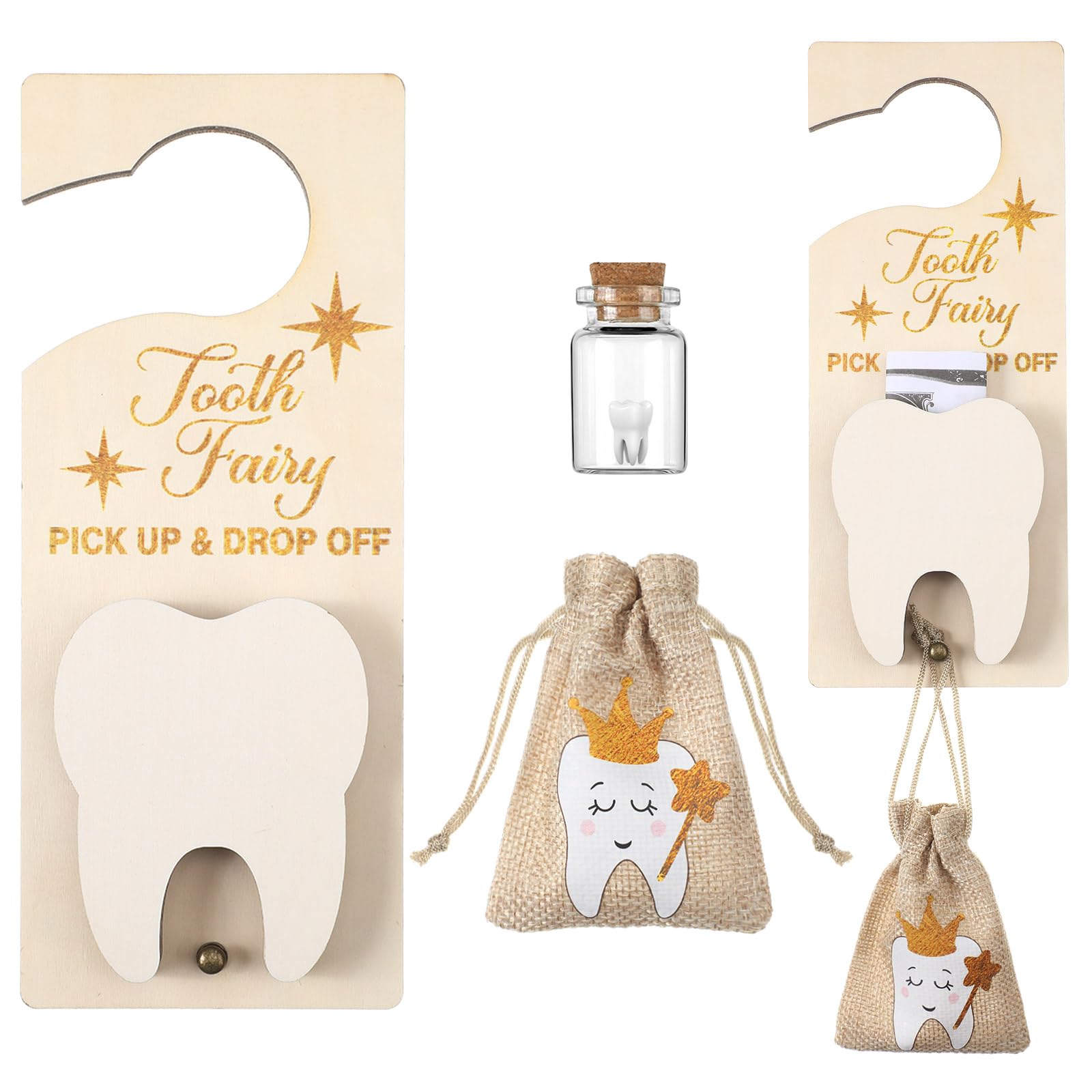 DoubleFill tooth fairy door hanger showcases a cozy design for notes and rewards.