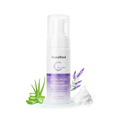 DOUCEWAND feminine foam wash bottle front view for daily intimate cleansing