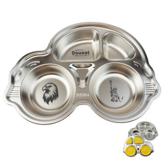 Doueat CPC-certified stainless steel kids plates for safe meals and durable use.