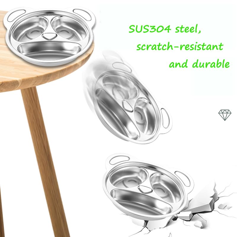 Doueat easy-clean plate resists stains and cleans quickly after meals.