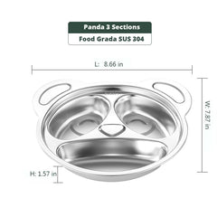 Doueat kids plate with divided sections Panda keeps meals organized for kids.