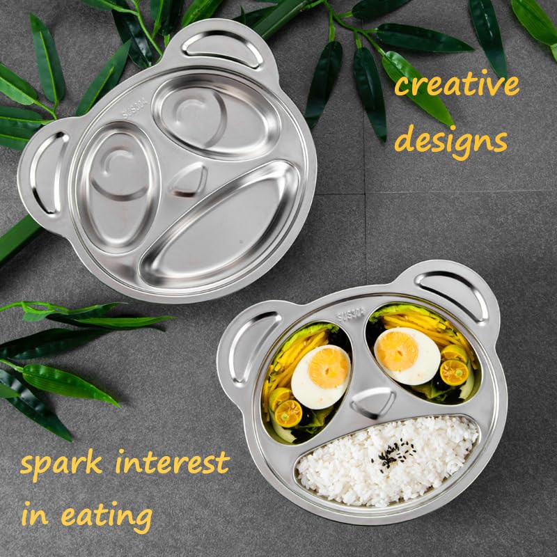 Doueat monkey-plate set supports mealtime fun with practical divided sections.