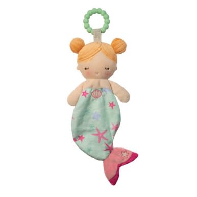 Douglas Chewy Lil' Teether plush toy with silicone teether ring for soothing teething relief.
