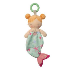 Douglas Chewy Lil' Teether plush toy with silicone teether ring for soothing teething relief.