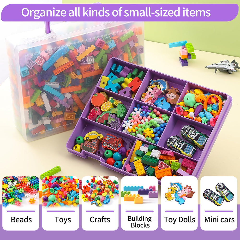 Side carry handle for portable organization on the go.
