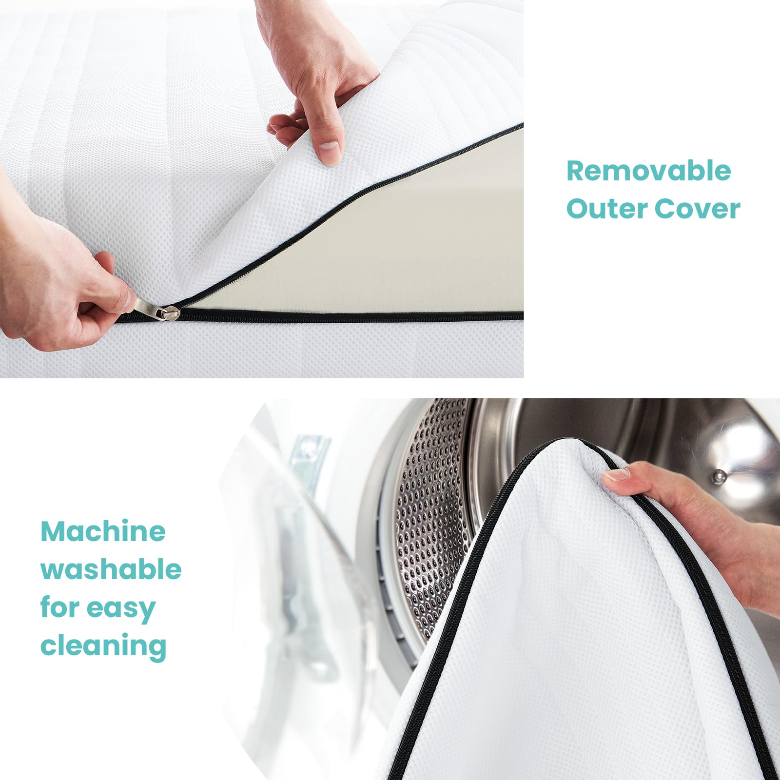 Dourxi mattress measures 52x27.5x6 inches for standard cribs.