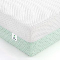 Dourxi crib mattress dual firmness supports infants and toddlers.