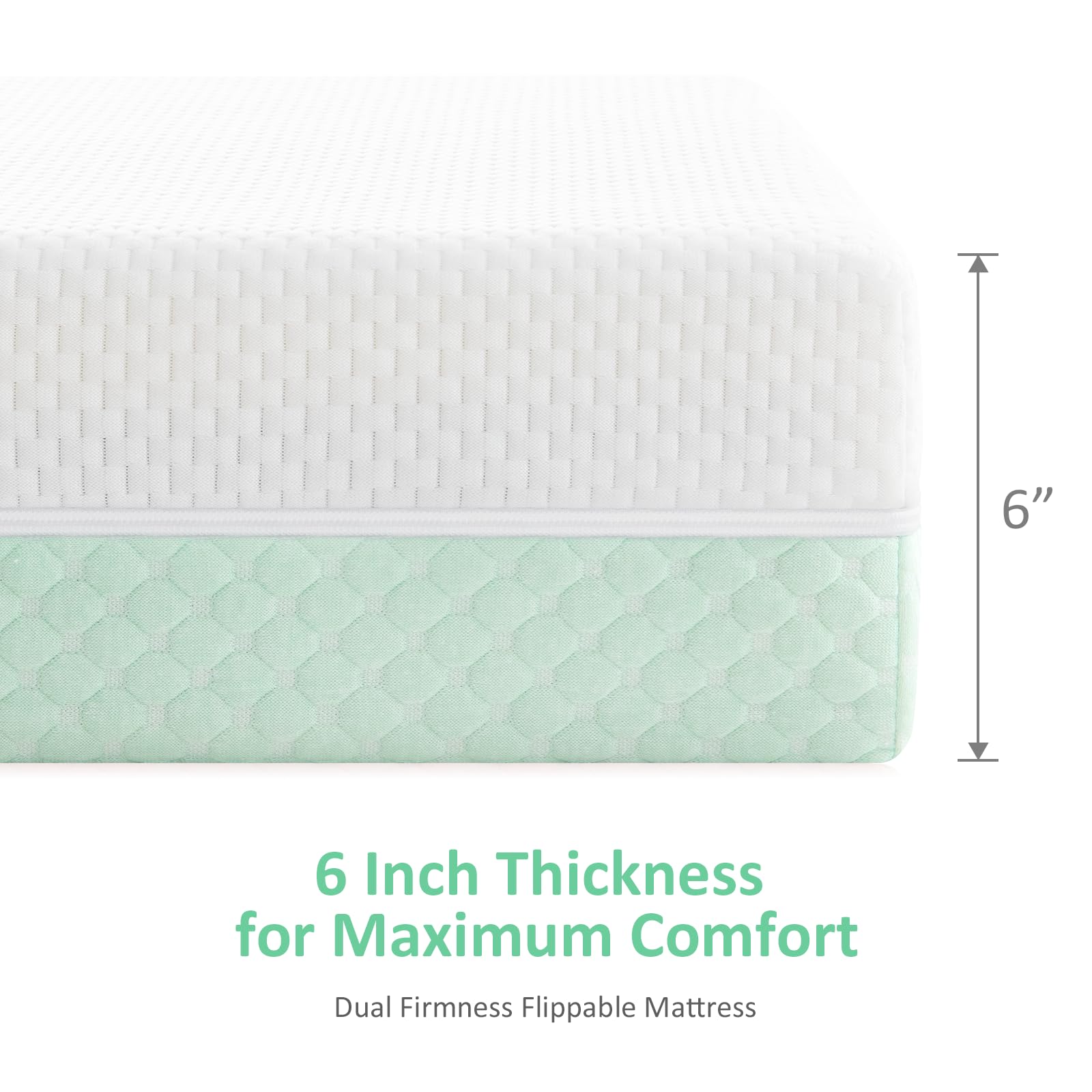 Dourxi gel-infused memory foam layer keeps baby cool while sleeping.