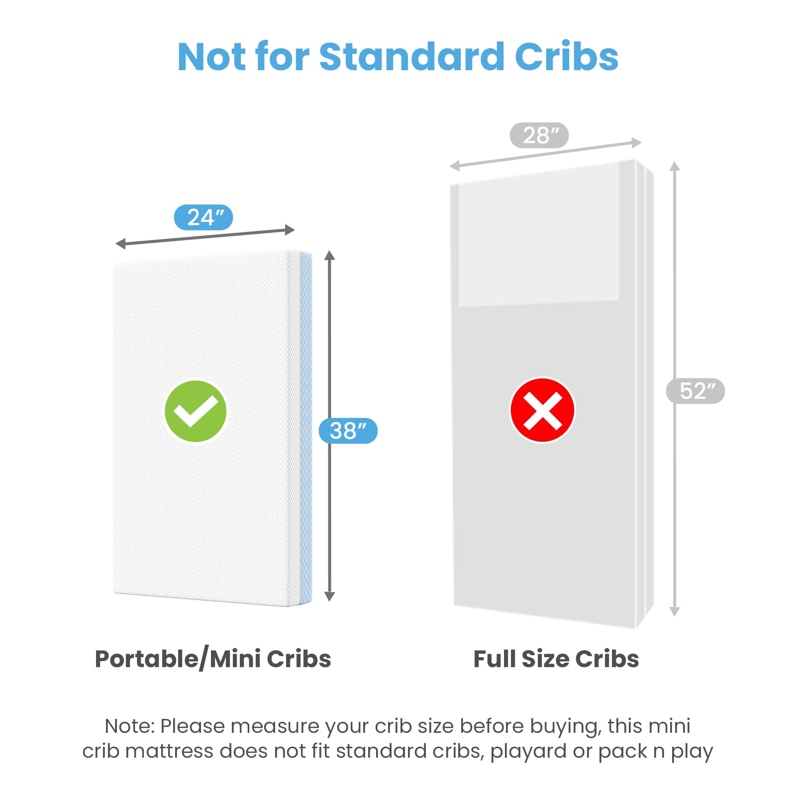 Dual-sided design on Dourxi mattress supports infants and toddlers.