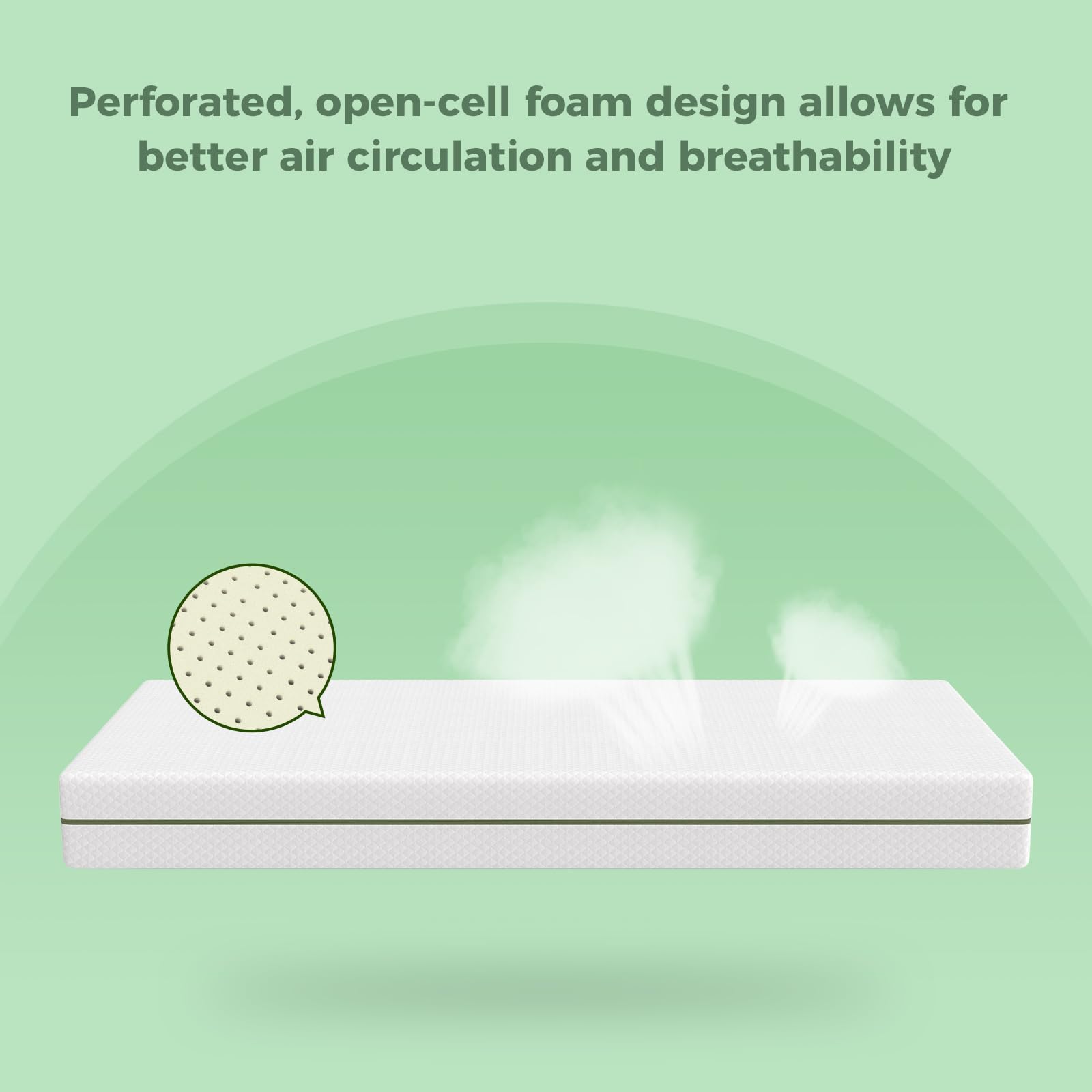 Dourxi CertiPUR-US foam ensures safer materials for baby sleep.