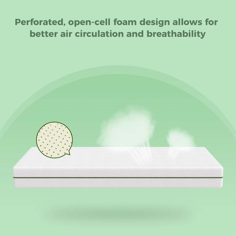Dourxi CertiPUR-US foam ensures safer materials for baby sleep.