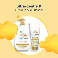 Dove Baby body wash with coconut oil nourishes and hydrates skin