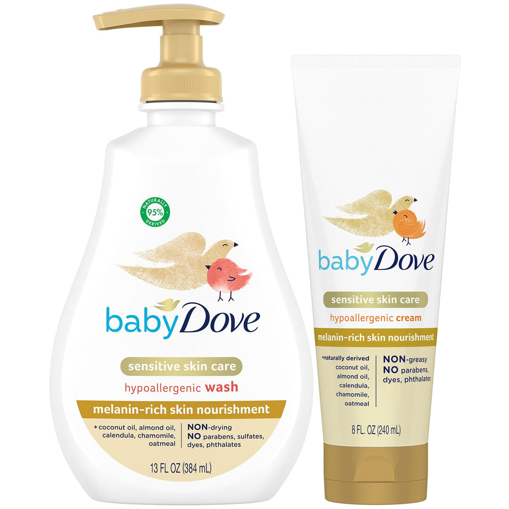 Dove Baby body wash tear-free formula cleanses delicate newborn skin