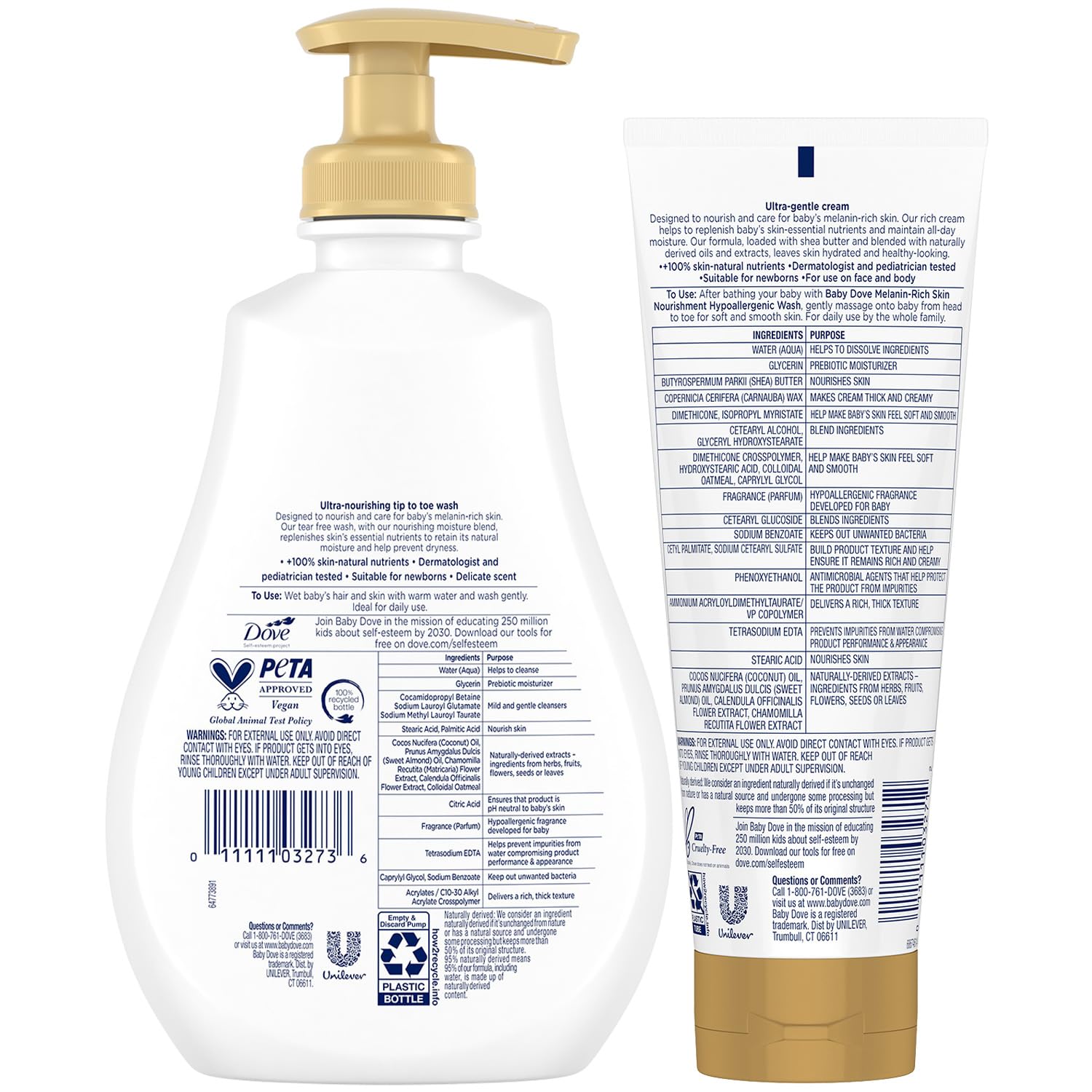 Dove Baby lotion hypoallergenic moisturizer for sensitive melanin-rich skin