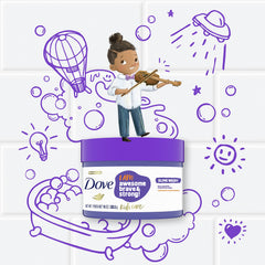 Dove Kids Care Slime Body Wash displays bright purple color and berry scent for fun.