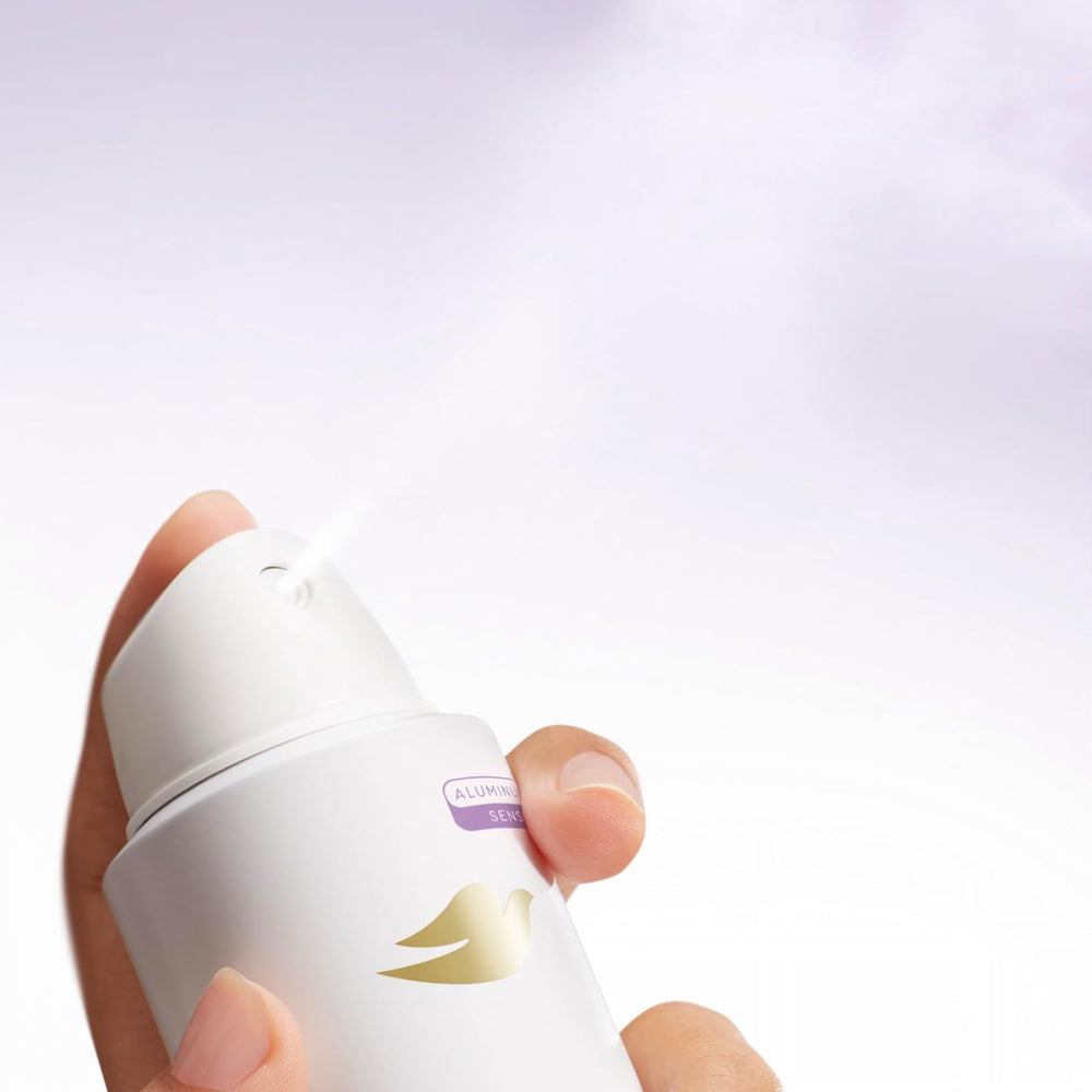 Dove deodorant skin-care symbols show niacinamide and vitamin E for nourished skin