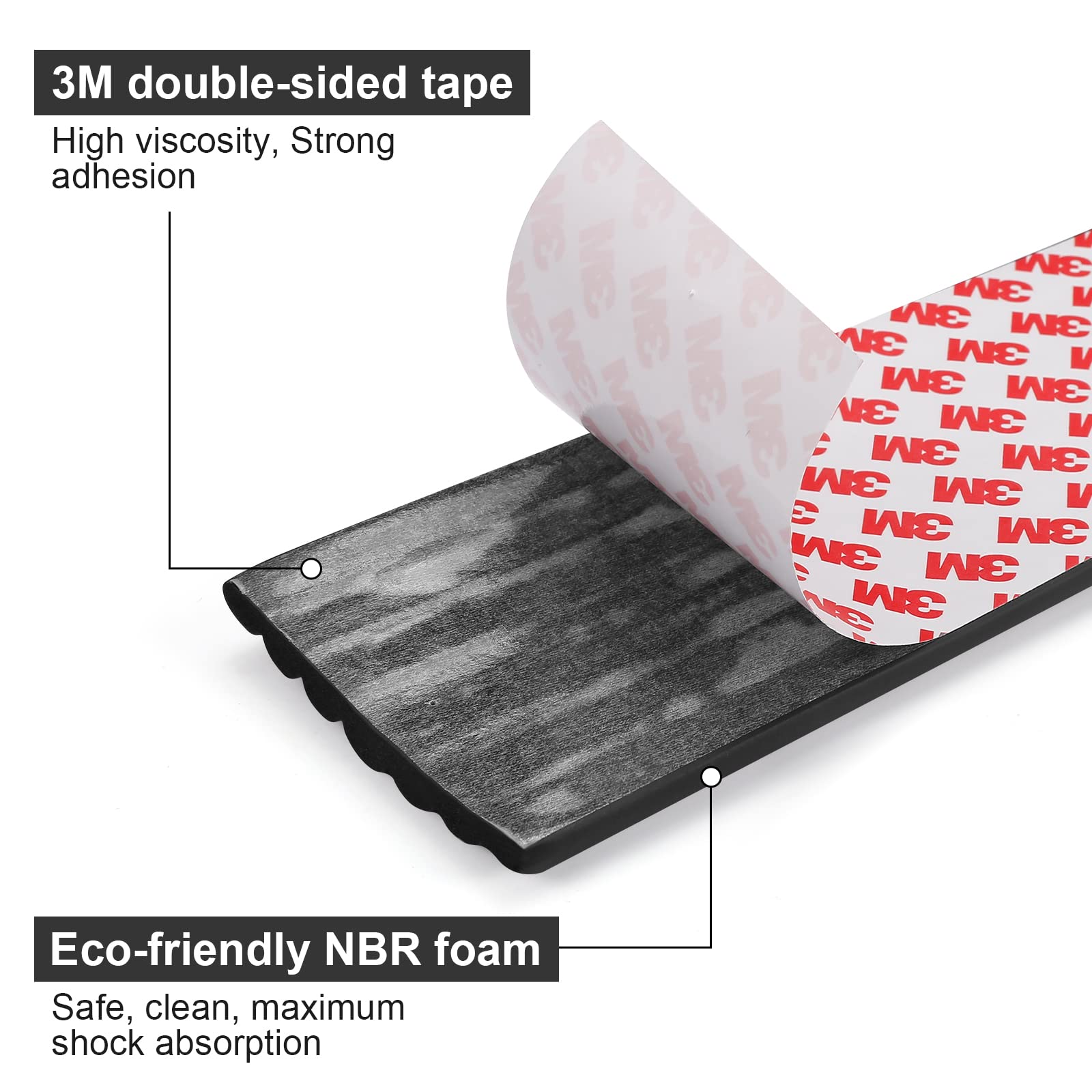 Dovesail edge protector with 3M adhesive showing firm hold and clean removal.