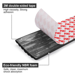 Dovesail edge protector with 3M adhesive showing firm hold and clean removal.