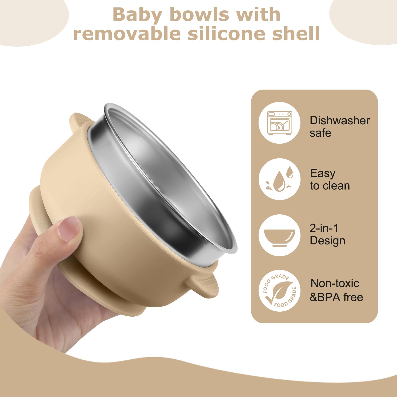 Dovesail 2-pack gray cream color on kitchen counter for everyday meals