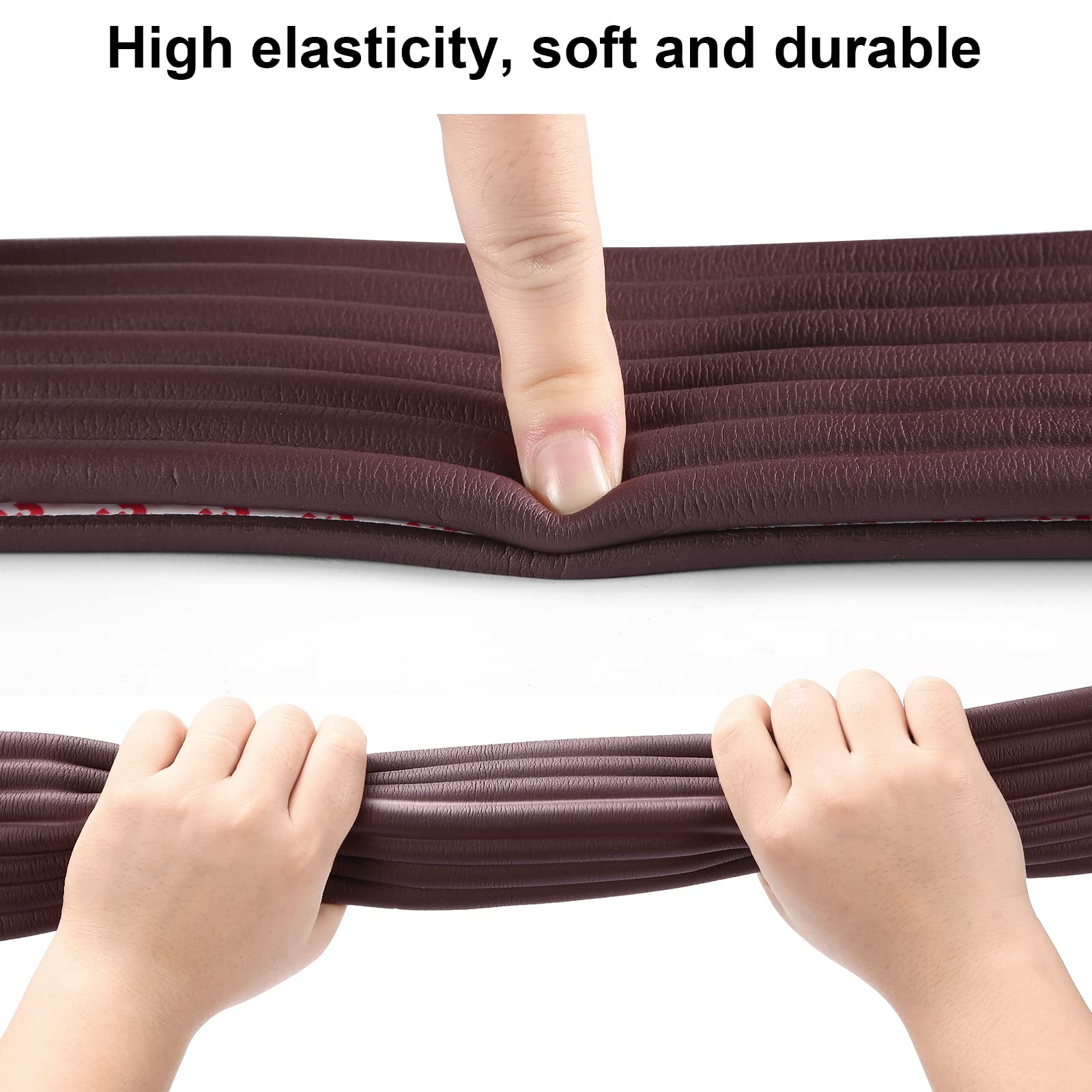 Dovesail corner edge guard brown guards sharp corners against bumps.