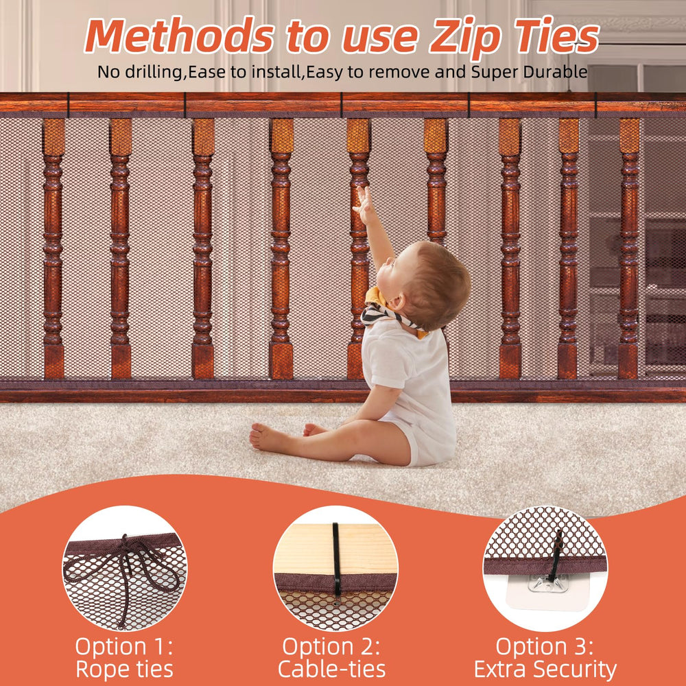 Dovesail Easy Install System with zip ties simplifies setup.