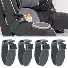 Doytn car-seat strap organizer clip grey, side view for quick, tangle-free harness access.