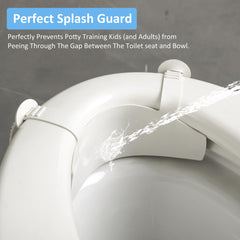 Doytn easy-install pee guard secured with two belts without tools.