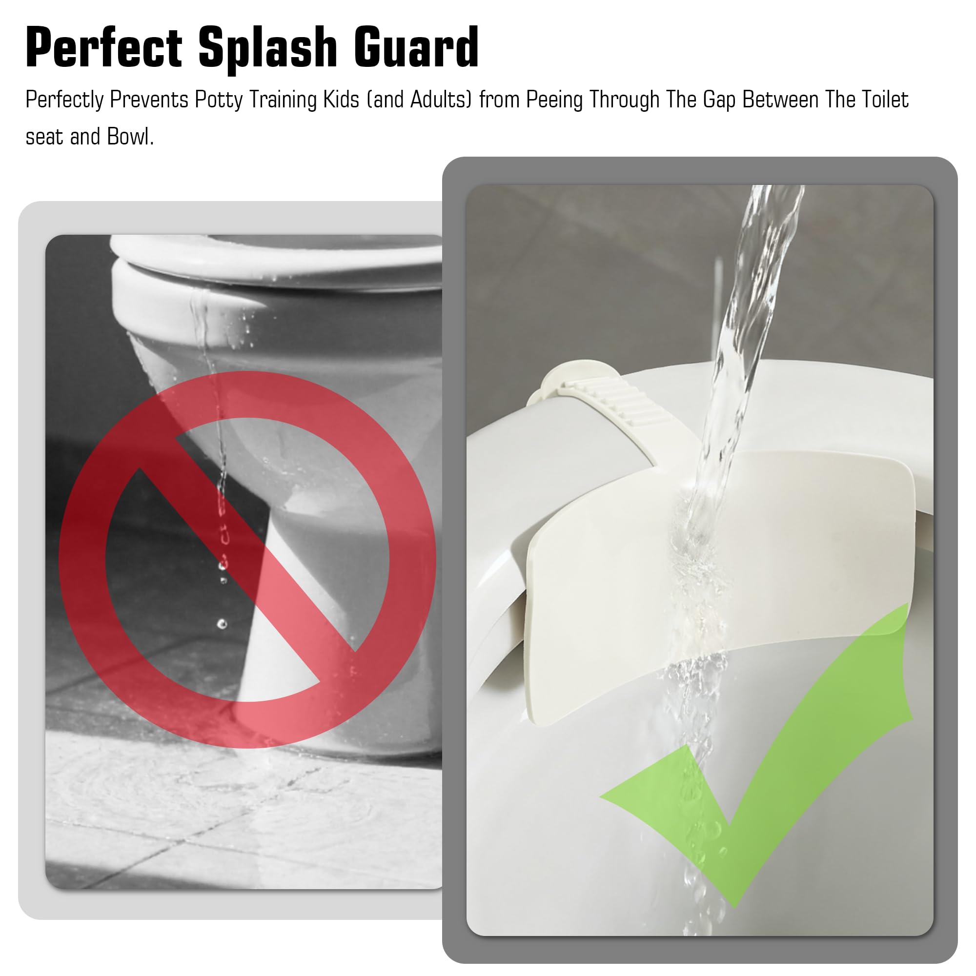 Doytn universal-fit splash guard works with most round or elongated seats