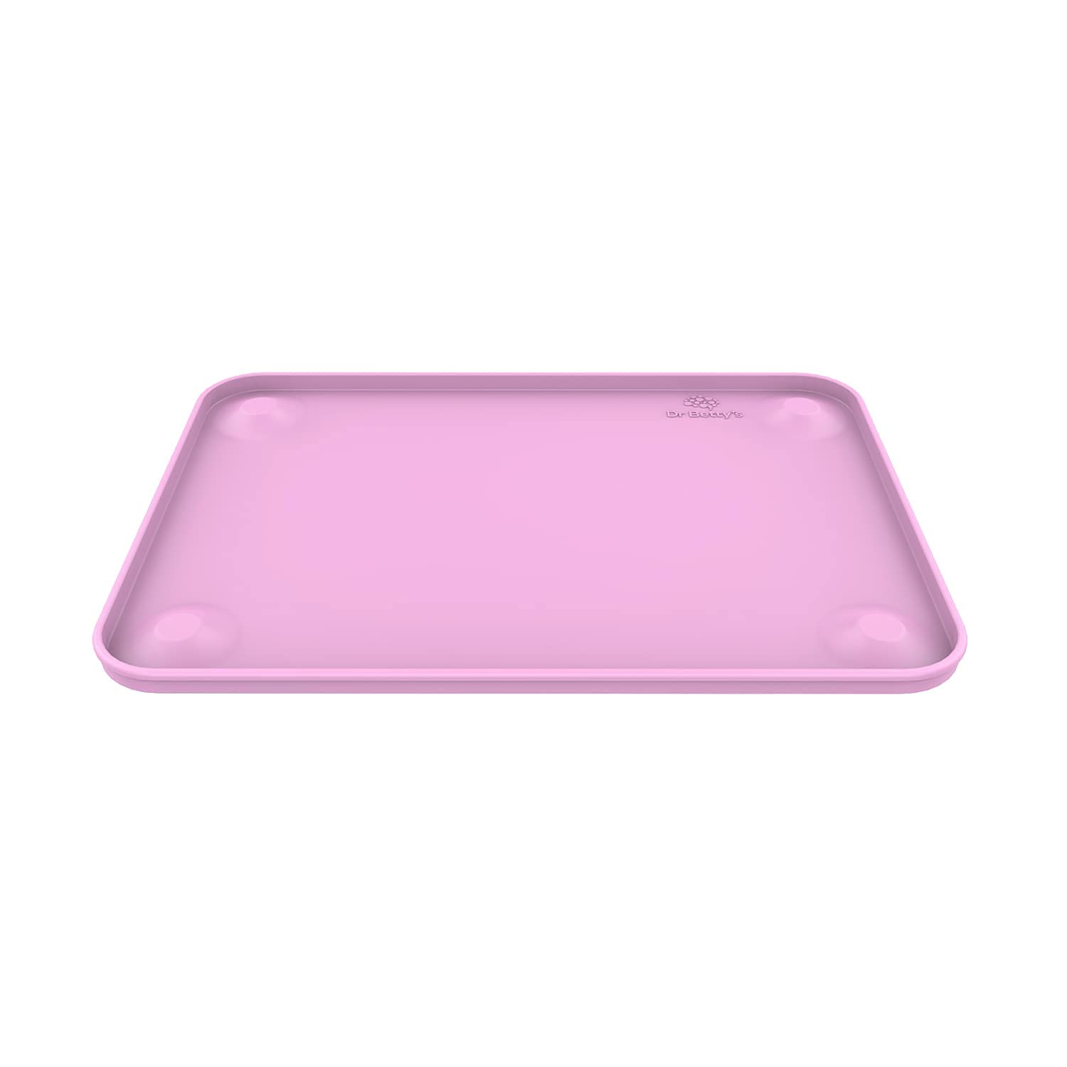Dr. Betty’s placemat raised edges contain spills and crumbs during meals
