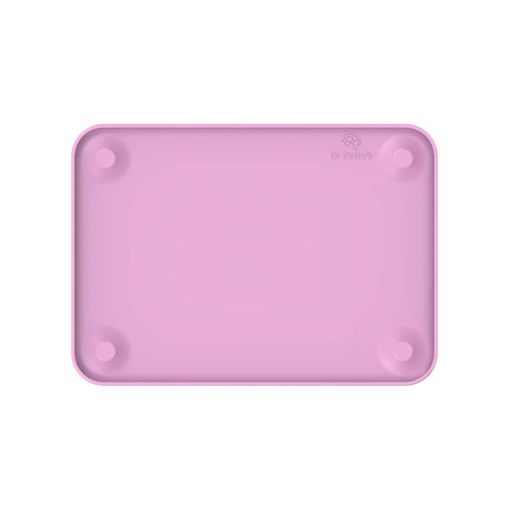 Dr. Betty’s silicone placemat with super suction keeps meals from sliding