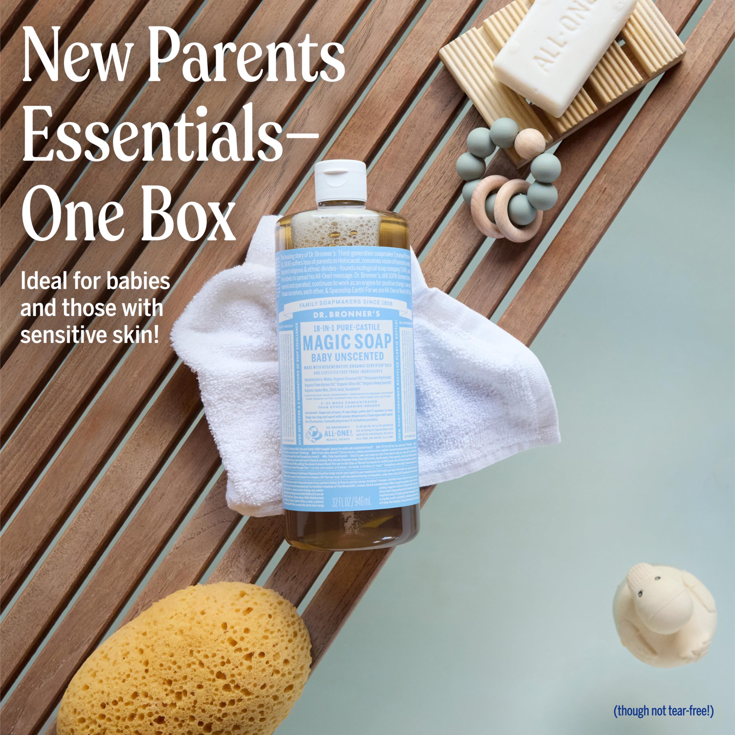 Dr. Bronner's Gift Set packaging display for baby care.