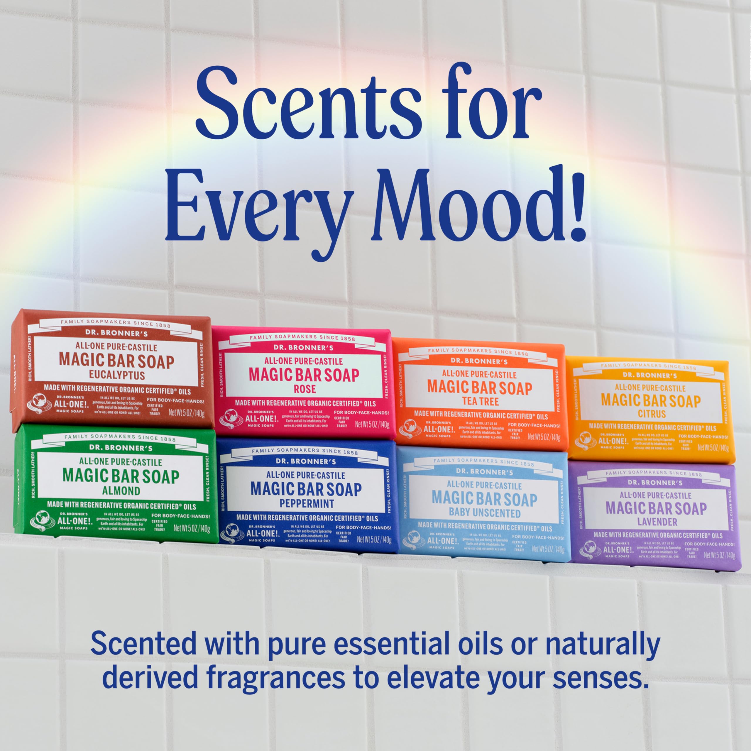 Dr. Bronner's Baby Unscented Bar is skin-friendly for sensitive skin care.