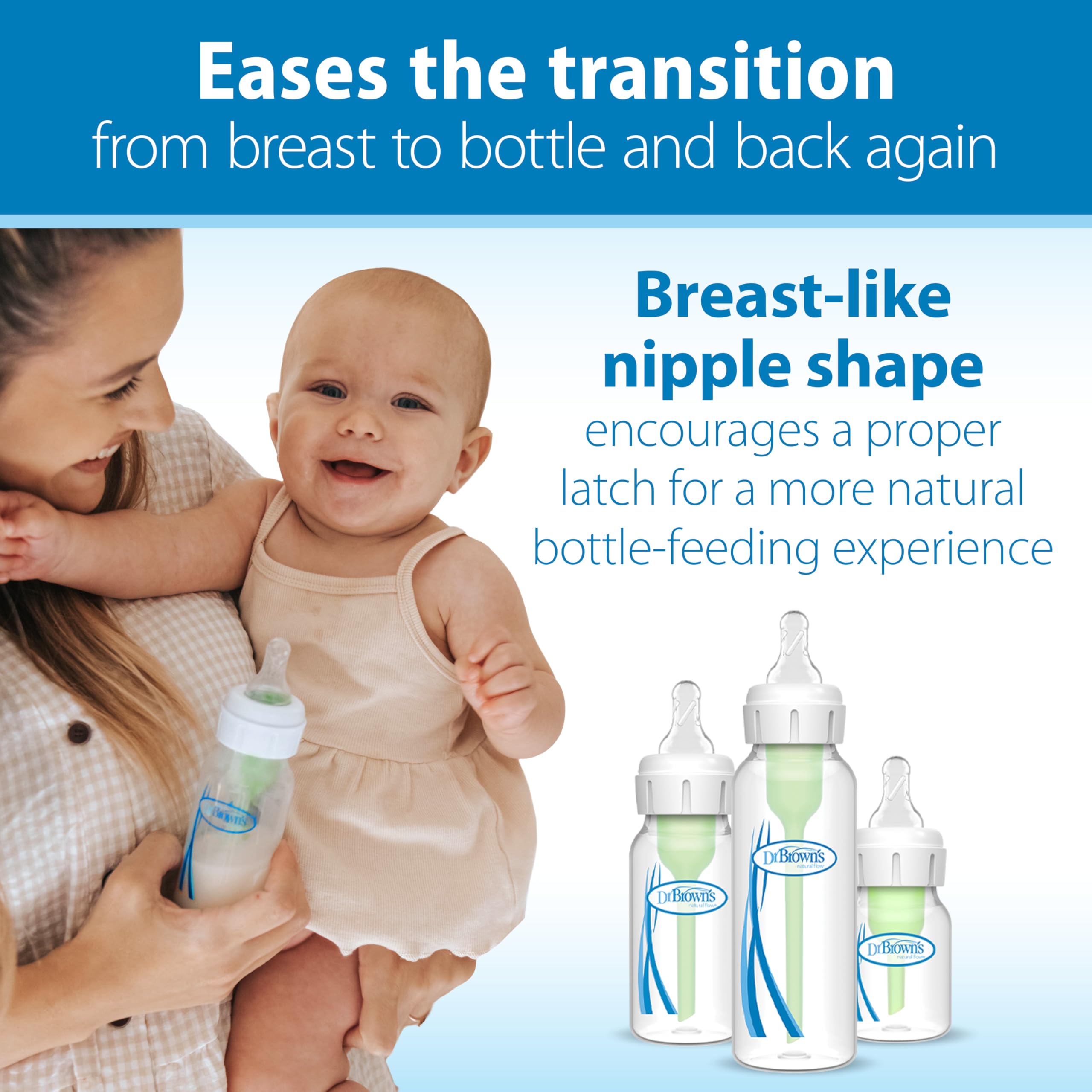Dr. Brown's anti-colic vent system detail helps minimize air intake during feeds.