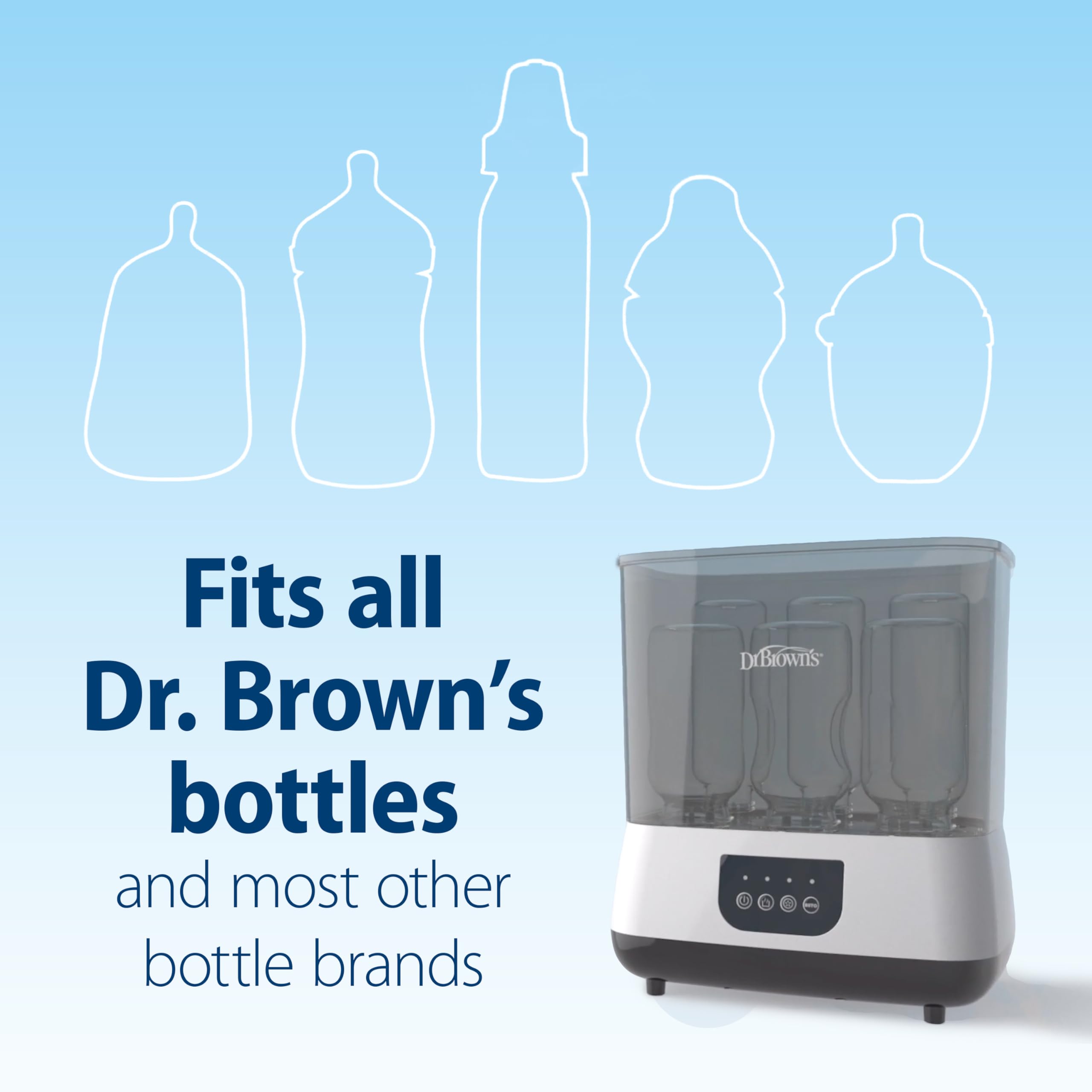 Dr. Brown's auto shut-off feature helps keep cycles safe.