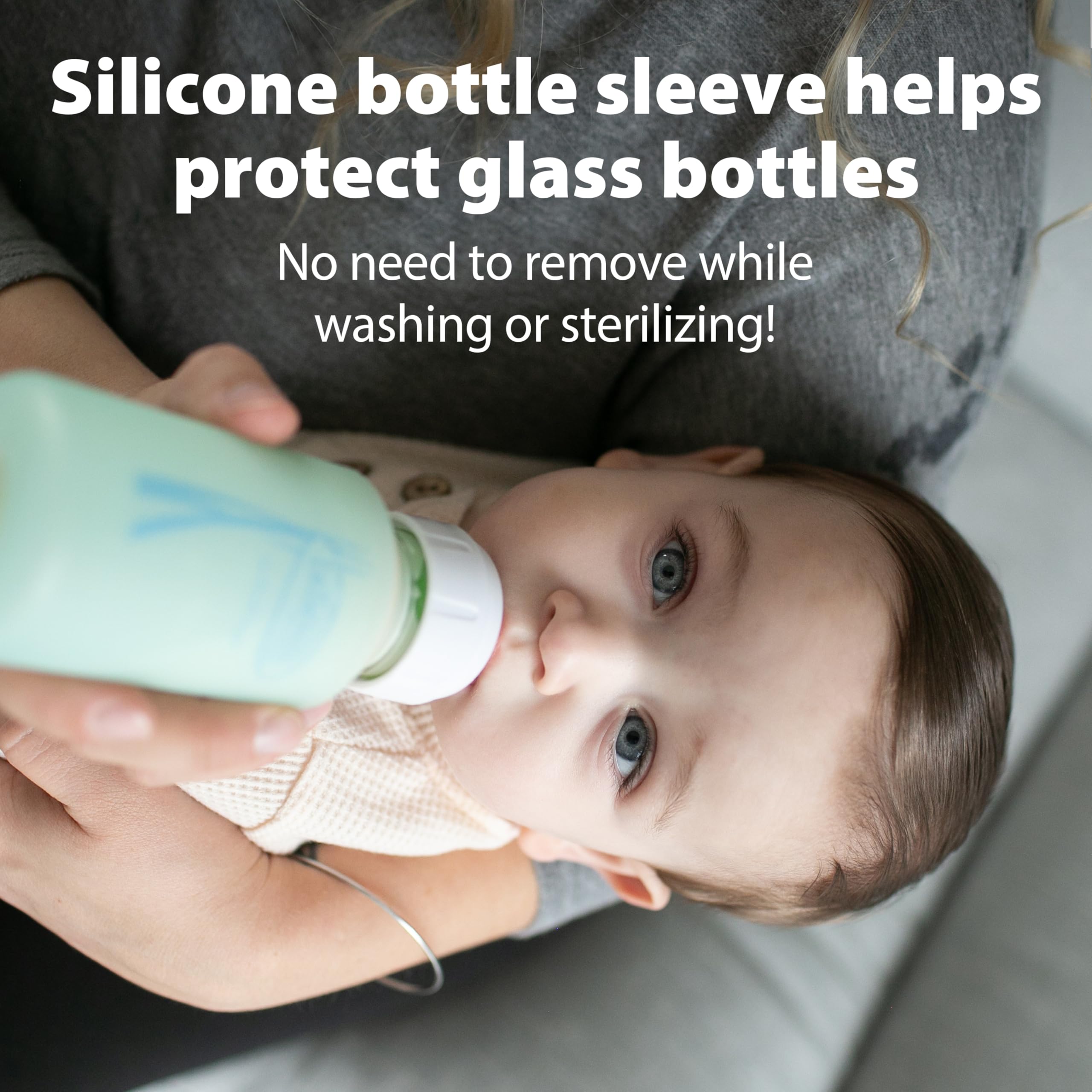 Dr. Brown's borosilicate glass close-up highlights durability and temperature tolerance
