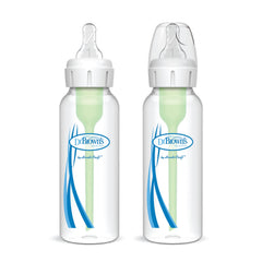 Dr. Brown's bottle brush cleans nipple to base surfaces effectively